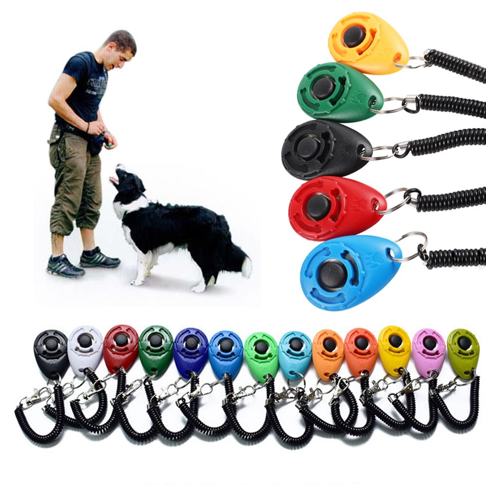 Dog Training Clicker Pet Cat Plastic New Dogs Click Trainer Aid Tools