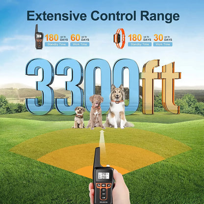 ROJECO 1000m Electric Dog Training Collar Remote Control Training