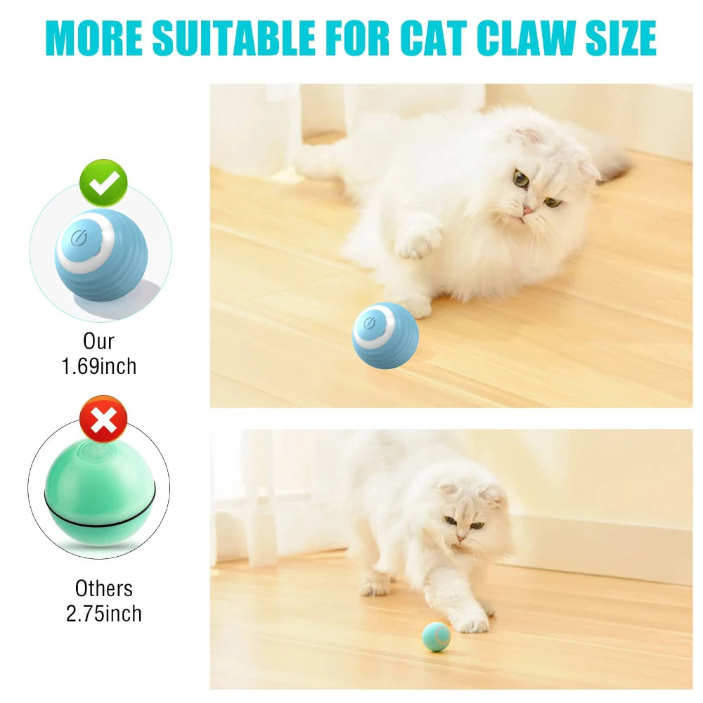 Interactive Cat Toy Ball 360° Automatic Rotating Rolling Ball