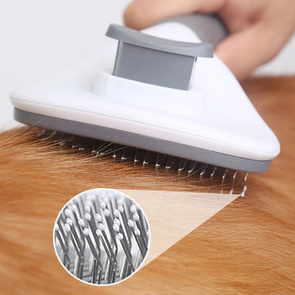 Pet Hair Removal Brush Dog Hair Comb Stainless Steel Automatic Hair