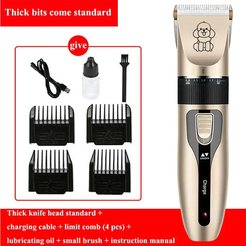 Portable Pet Hair Remover Chipper Grooming Electric Waterproof Shaver