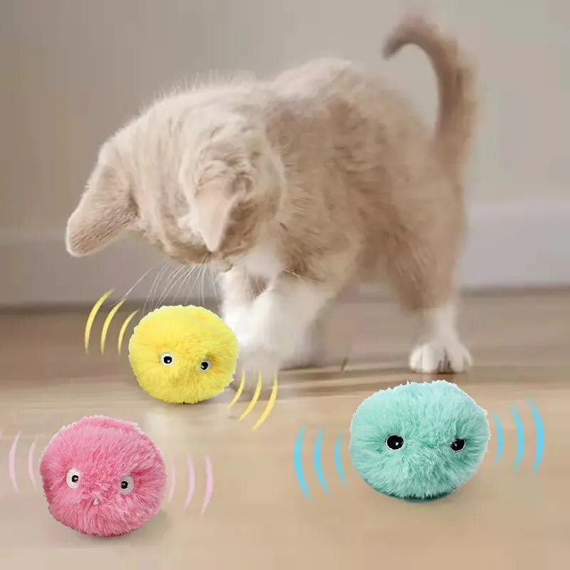 Interactive Ball Smart Cat Toys Plush Electric Catnip Training Toy