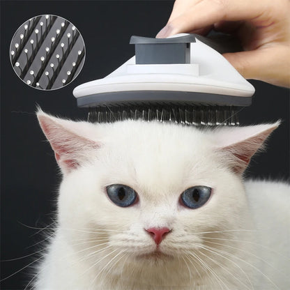 Pet Hair Removal Brush Dog Hair Comb Stainless Steel Automatic Hair