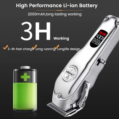 Professional Dog Hair Clipper All Metal Rechargeable Pet Trimmer Cat