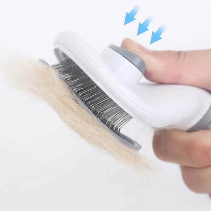 Pet Hair Removal Brush Dog Hair Comb Stainless Steel Automatic Hair