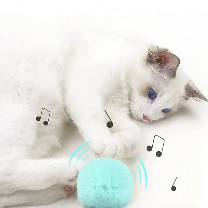 Interactive Ball Smart Cat Toys Plush Electric Catnip Training Toy